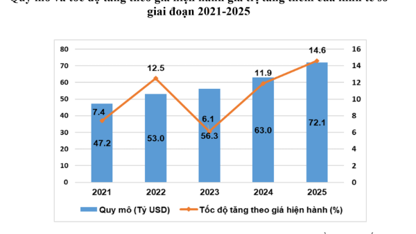 Tăng thêm 72 tỷ USD, kinh tế số đóng góp hơn 14% vào GDP 2025