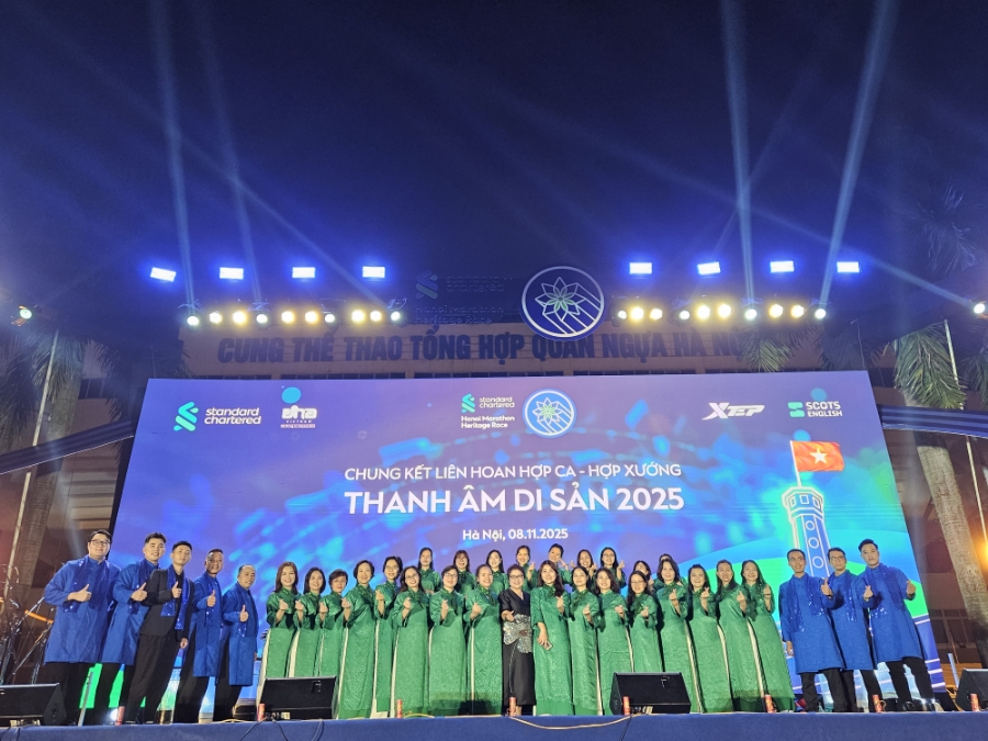 Dàn hợp xướng Green & Blue tại liên hoan Thanh âm Di sản 2025.