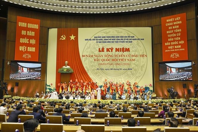 Chương trình nghệ thuật đặc biệt chào mừng Lễ kỷ niệm.&nbsp;Ảnh: TTXVN.