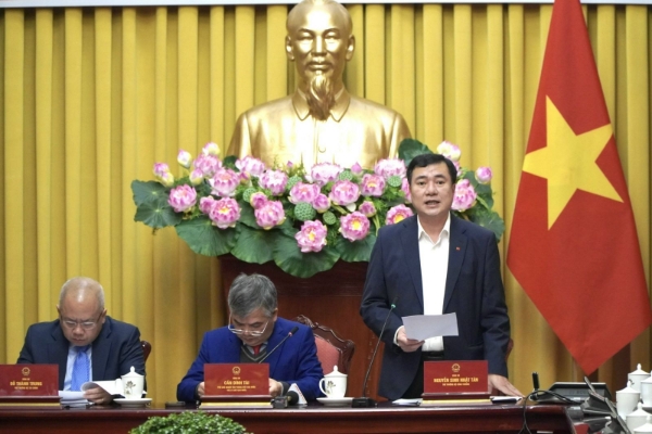 Thứ trưởng Bộ Công Thương Nguyễn Sinh Nhật Tân tại lễ công bố.