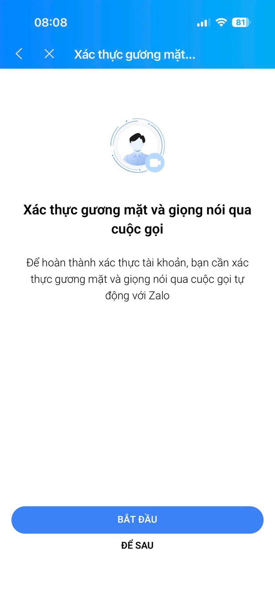 Zalo chuyển đổi định danh người dùng qua dữ liệu gương mặt, giọng nói.