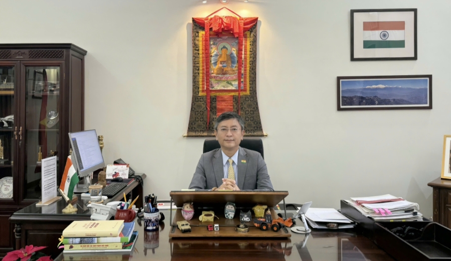 Ngài Tshering Wangchuk Sherpa, Đại sứ Đặc mệnh Toàn quyền Cộng hòa Ấn Độ tại Việt Nam. Ảnh: Đại sứ quán Ấn Độ.