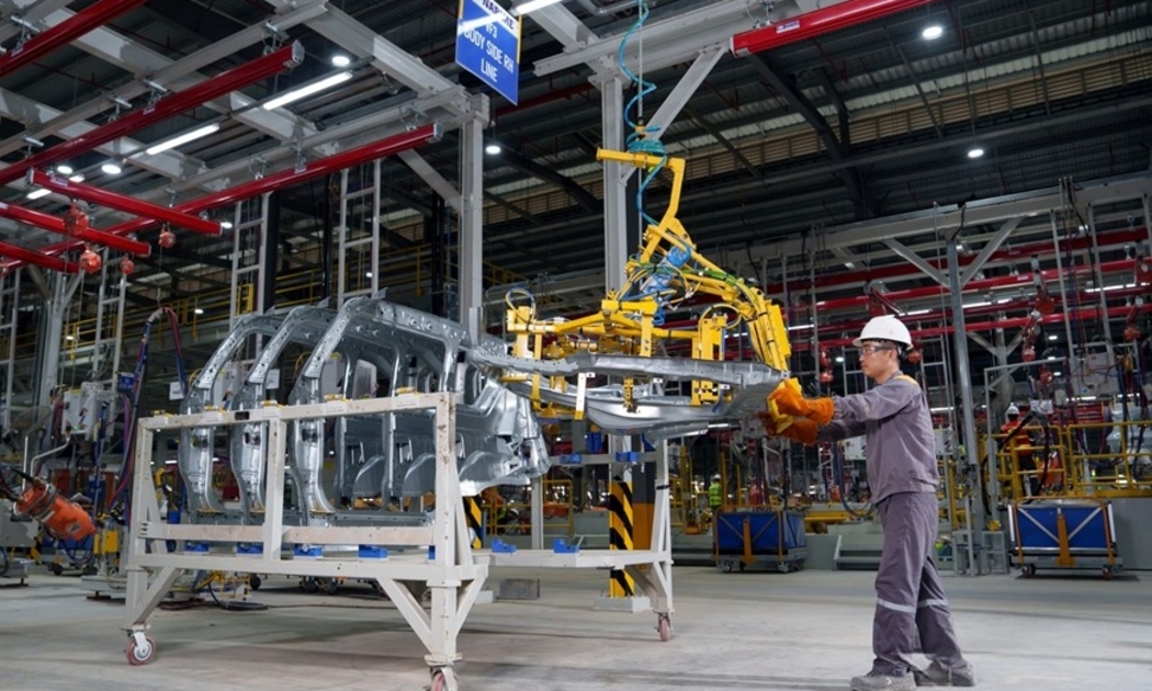 Nhà máy sản xuất ô tô điện VinFast Hà Tĩnh tại Khu Kinh tế Vũng Áng.