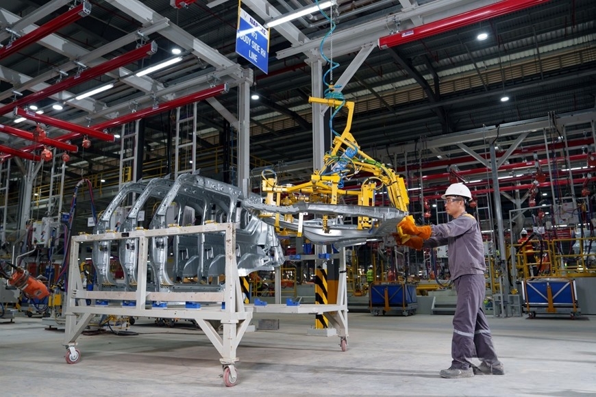 Nhà máy sản xuất ô tô điện VinFast Hà Tĩnh tại Khu Kinh tế Vũng Áng.