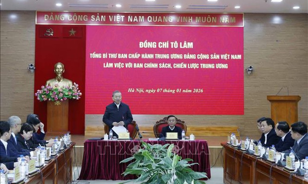 Tổng Bí thư Tô Lâm phát biểu chỉ đạo - Ảnh: TTXVN
