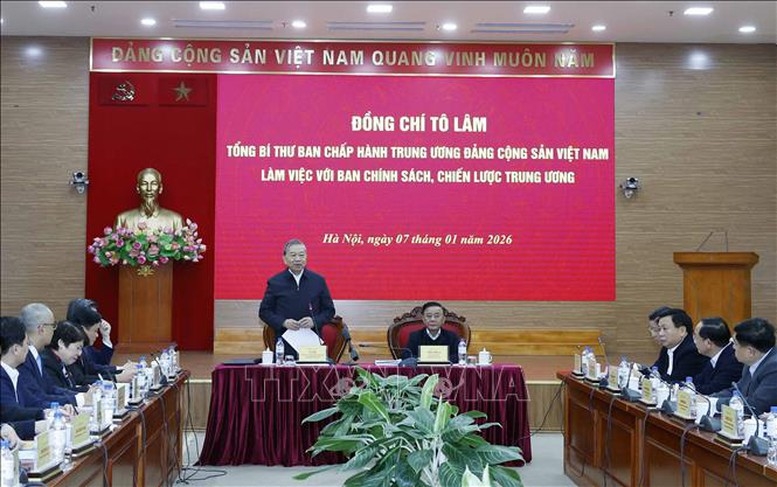 Tổng Bí thư Tô Lâm phát biểu chỉ đạo - Ảnh: TTXVN