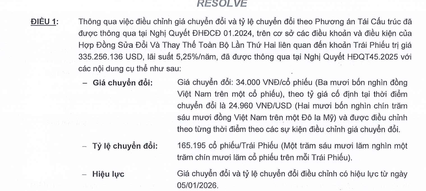 NVL điều chỉnh giá trái phiếu quốc tế, giá chuyển đổi 34.000 đồng - Ảnh 1