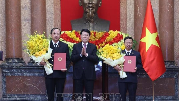 Chủ tịch nước Lương Cường trao quyết định bổ nhiệm Phó Chánh án Tòa án nhân dân Tối cao