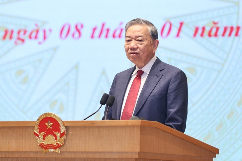 Tổng Bí thư Tô Lâm phát biểu chỉ đạo Hội nghị - Ảnh VGP