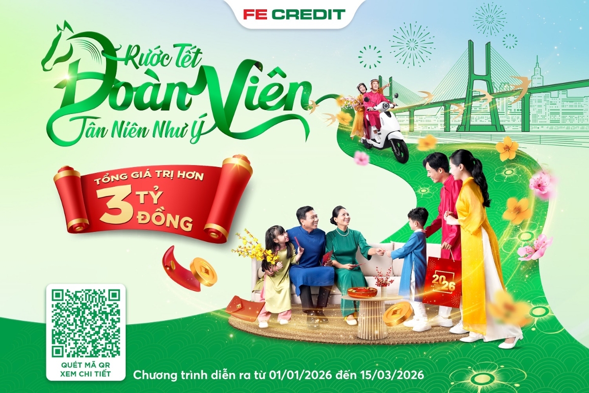 FE CREDIT triển khai đồng loạt 3 chương trình ưu đãi với tổng giá trị hơn 3 tỷ đồng.