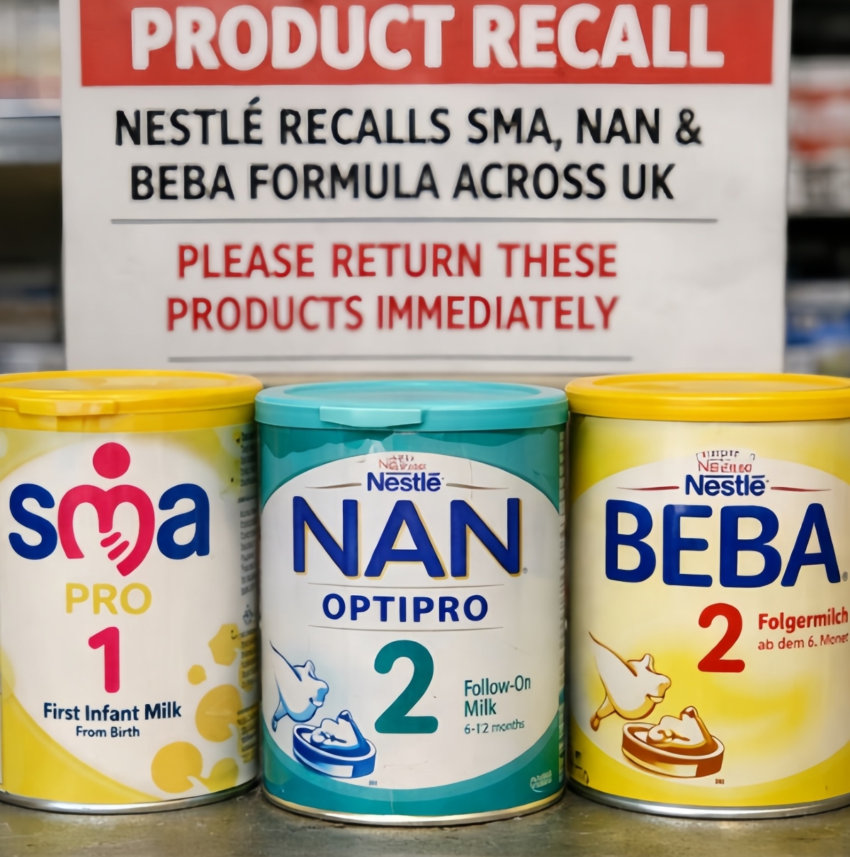 Một số lô sữa bột trẻ sơ sinh Beba, Alfamino của Nestlé bị thu hồi tại Đức do nghi nhiễm độc tố.