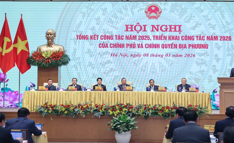 Lãnh đạo Đảng, Nhà nước, Chính phủ, Quốc hội dự Hội nghị - Ảnh: VGP