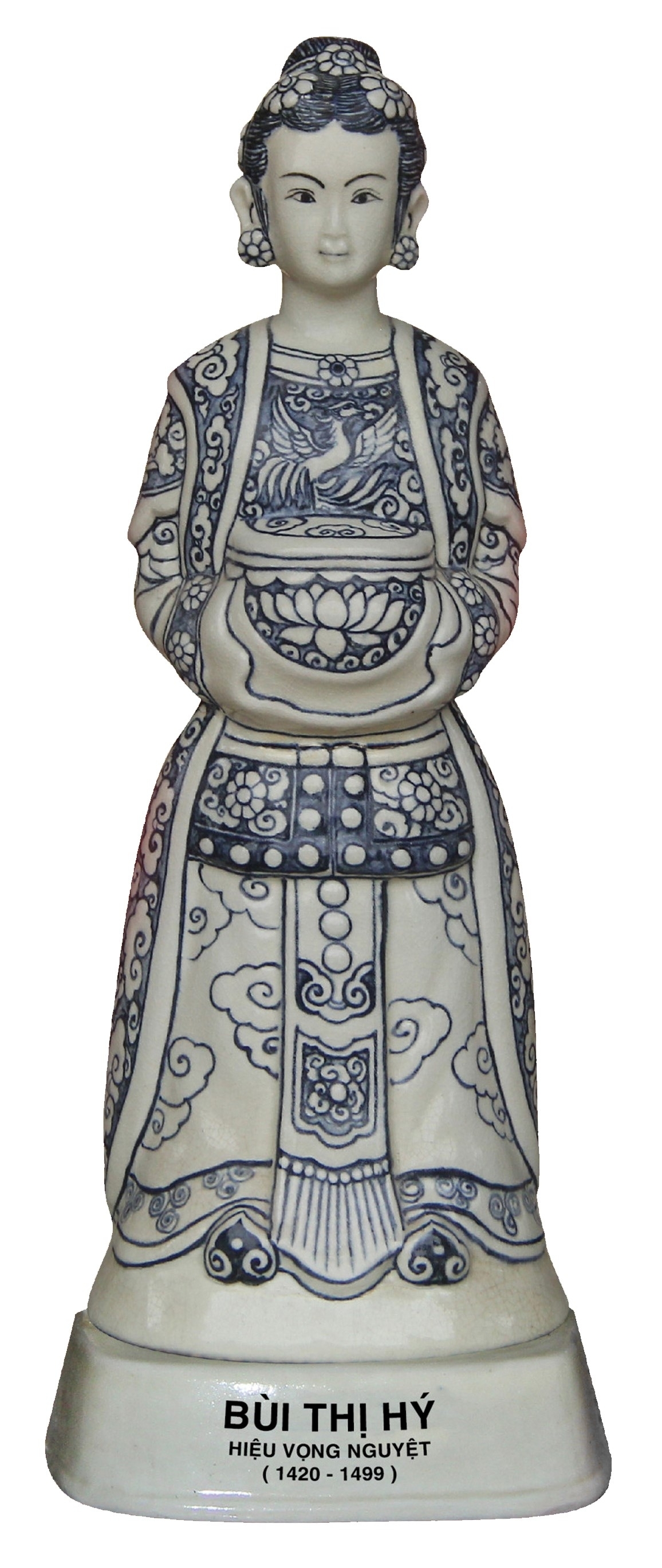 Tượng gốm mô hình nữ nghệ nhân Bùi Thị Hý. (Ảnh/nguồn: chudauceramic)