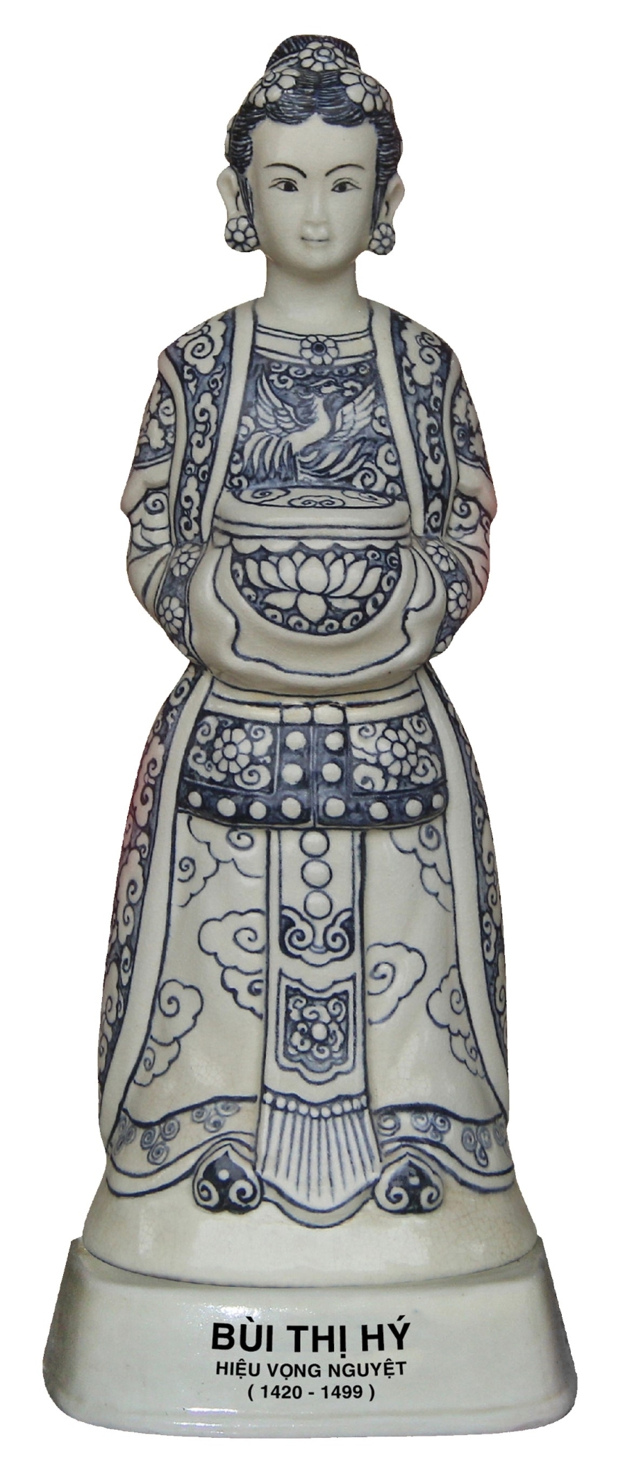 Tượng gốm mô hình nữ nghệ nhân Bùi Thị Hý. (Ảnh/nguồn: chudauceramic)