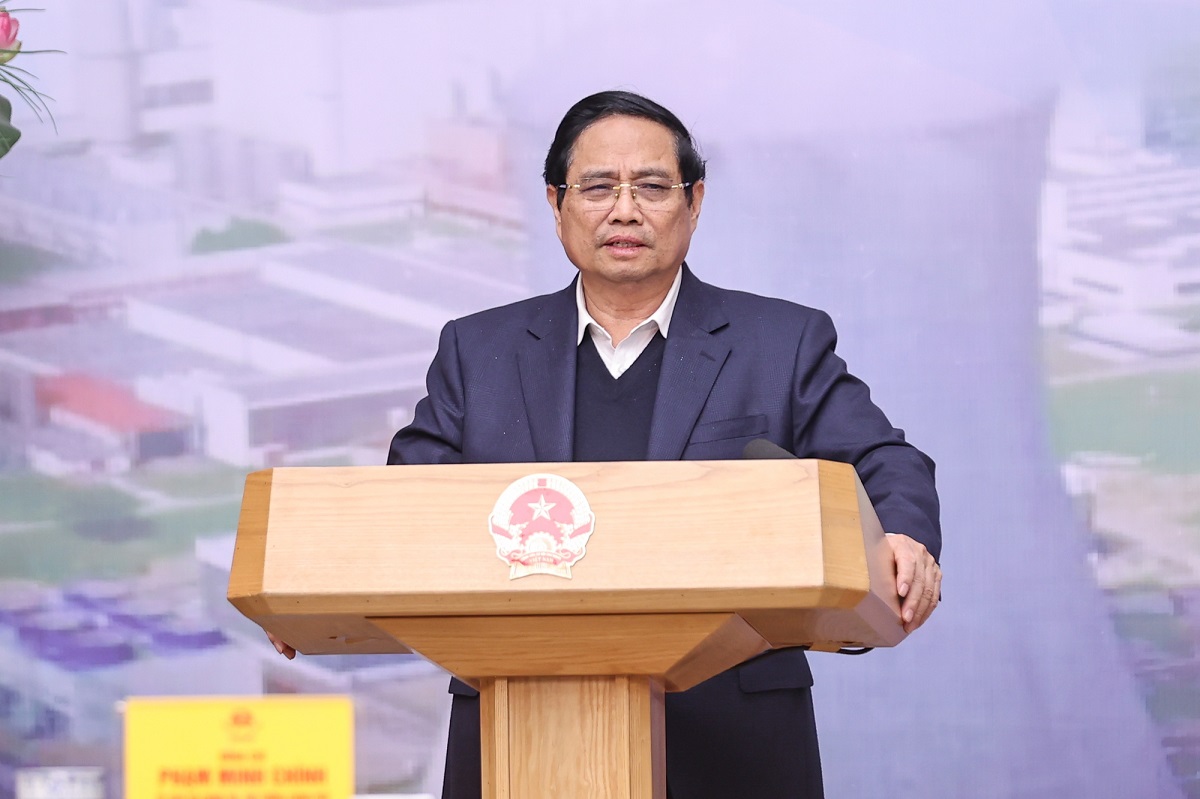 Thủ tướng Phạm Minh Chính phát biểu chỉ đạo tại phiên họp. Ảnh: VGP.