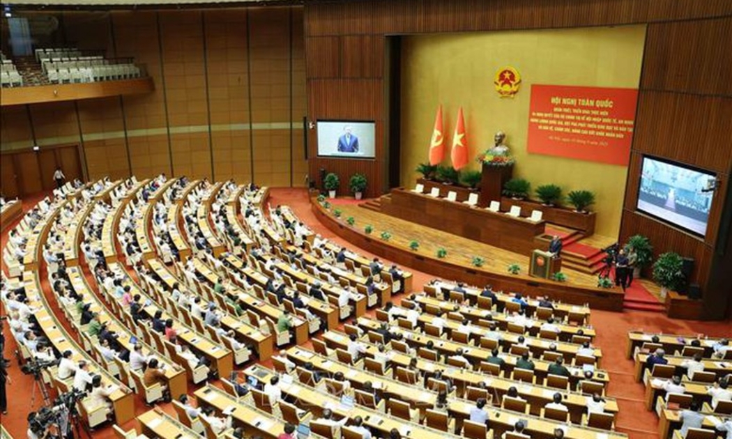 Sáng 16/9/2025, Bộ Chính trị, Ban Bí thư tổ chức Hội nghị toàn quốc (trực tiếp kết hợp trực tuyến) quán triệt, triển khai thực hiện 4 nghị quyết của Bộ Chính trị (Nghị quyết số 59-NQ/TW, Nghị quyết số 70-NQ/TW, Nghị quyết số 71-NQ/TW, Nghị quyết số 72-NQ/TW) - TTXVN