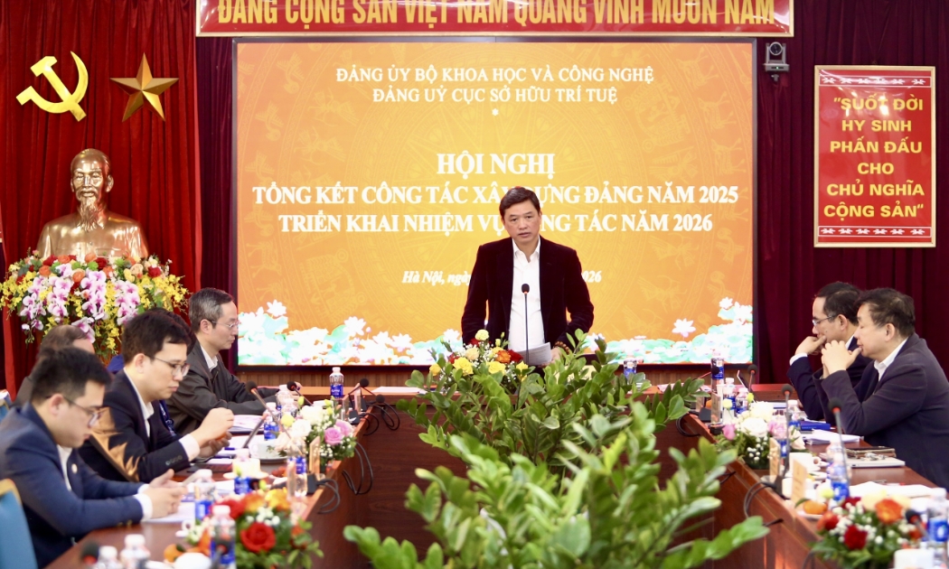 Ông Lưu Hoàng Long, Cục trưởng Cục Sở hữu trí tuệ phát biểu tại Hội nghị.