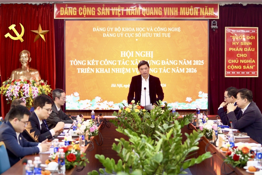 Ông Lưu Hoàng Long, Cục trưởng Cục Sở hữu trí tuệ phát biểu tại Hội nghị.