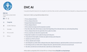 Nền tảng dichvucong.me (DVC AI) – một mô hình ứng dụng AI nhằm hỗ trợ người dân tiếp cận dịch vụ công trực tuyến theo cách thân thiện.