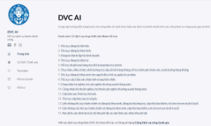 Nền tảng dichvucong.me (DVC AI) – một mô hình ứng dụng AI nhằm hỗ trợ người dân tiếp cận dịch vụ công trực tuyến theo cách thân thiện.