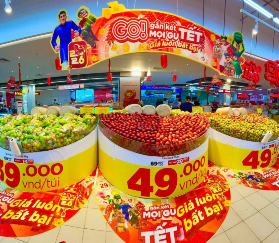 So với Tết năm 2025, tổng lượng hàng dự trữ tại nhiều siêu thị tăng 10 - 30% tùy theo nhóm ngành hàng.