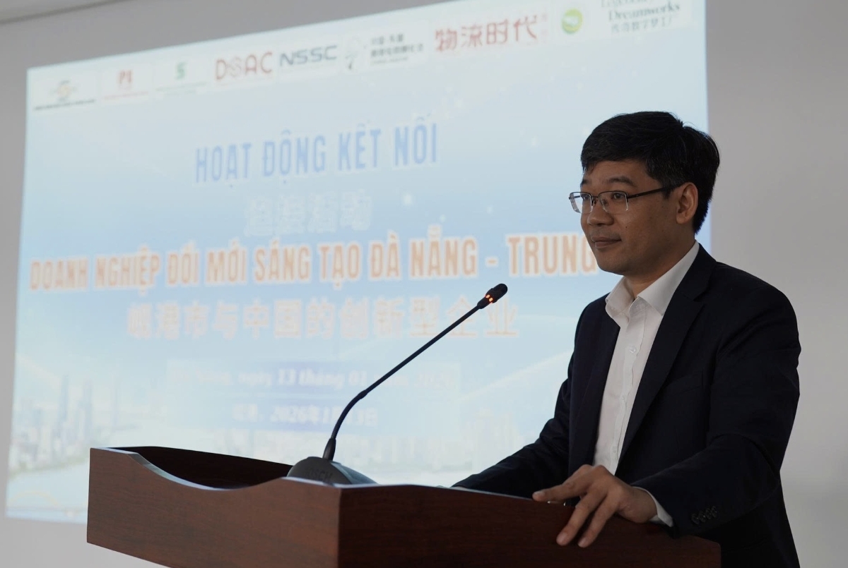 Ông Lê Sơn Phong, Phó Giám đốc Sở Khoa học và Công nghệ Đà Nẵng, phát biểu tại sự kiện.