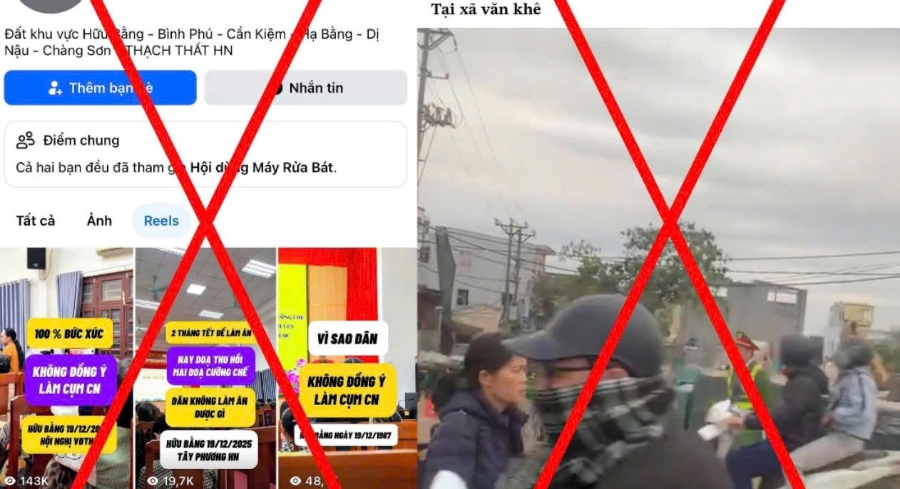 Thông tin xuyên tạc, sai sự thật về công tác phóng mặt bằng. Ảnh: CATPHN