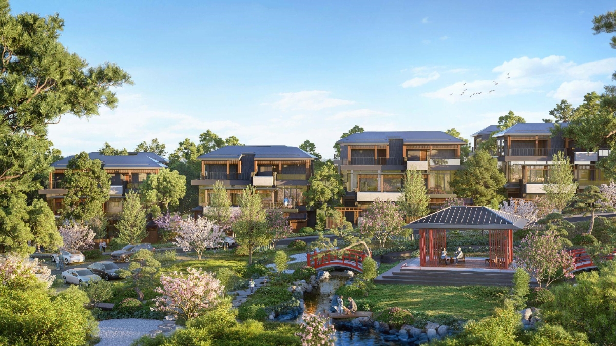 Vườn Nhật tại dự án - Ảnh: DNCC.