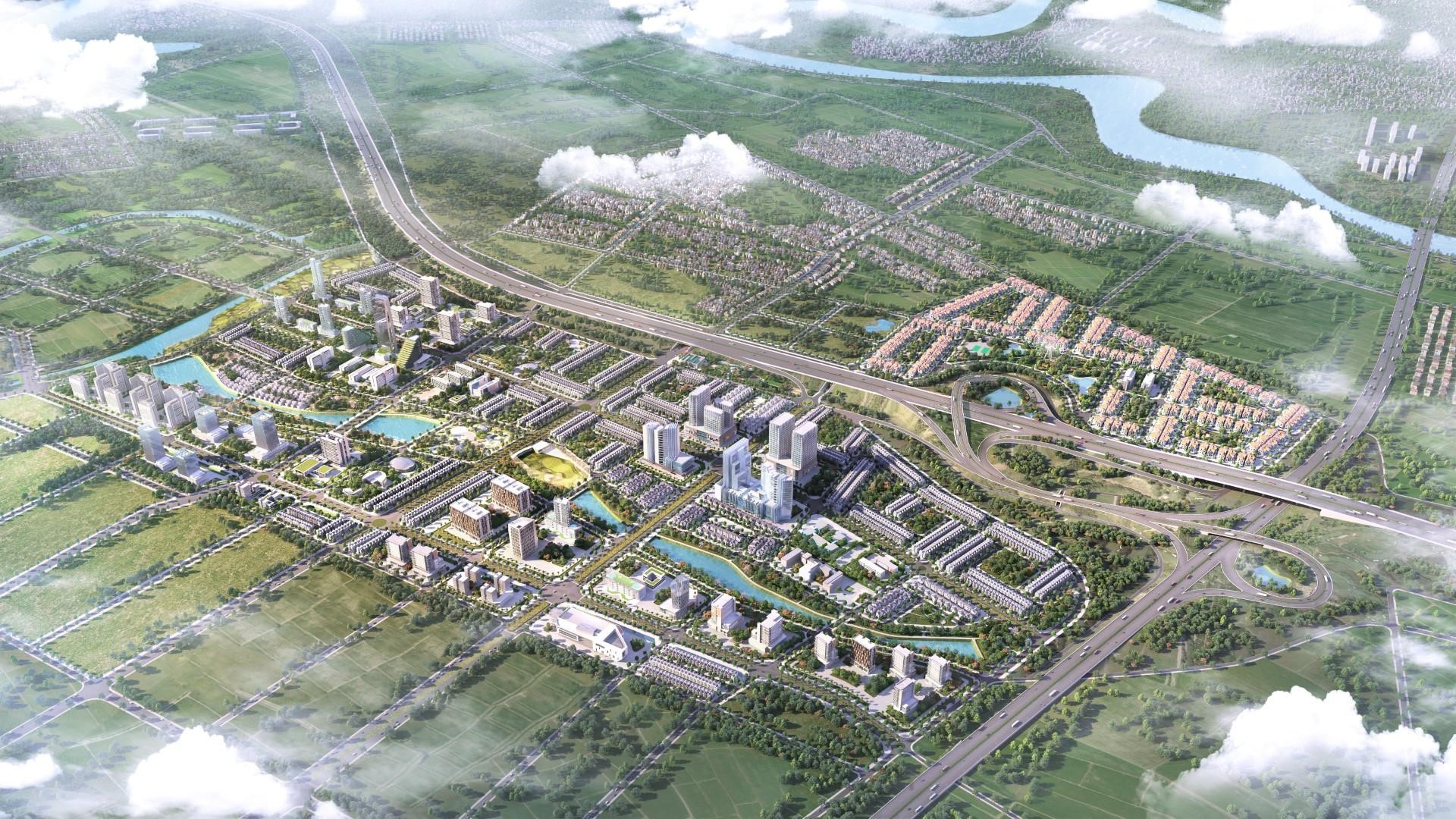 Nút giao thông giữa QL.3 mới và QL.18 tại Yên Phong, Bắc Ninh. Nguồn: Hưng Ngân Group.