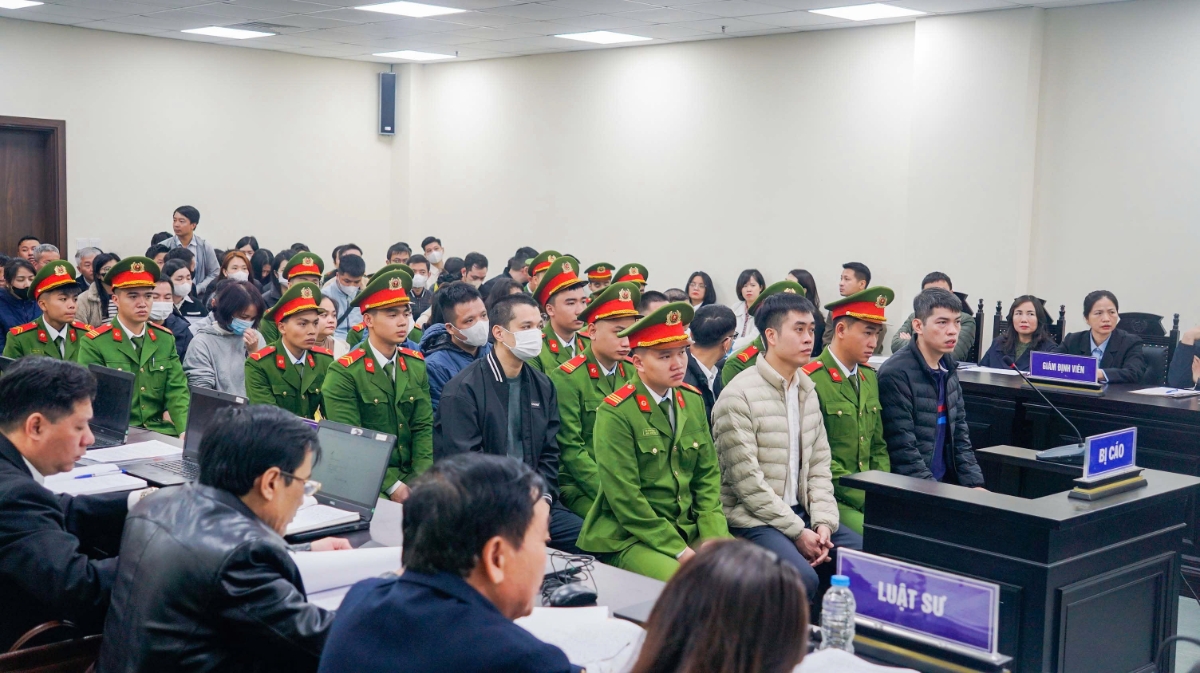 Các bị cáo tại tòa.