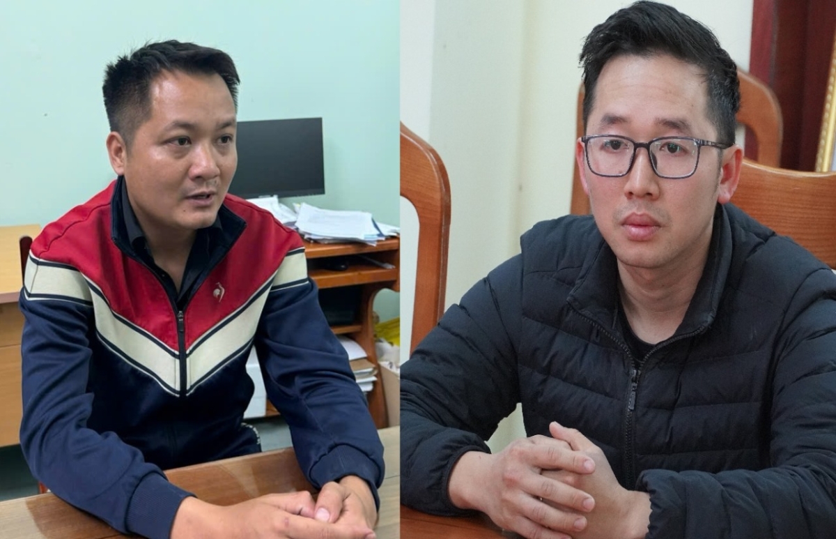 Đối tượng Nguyễn Văn Chung và Lê Hữu Minh. Ảnh: Công an tỉnh Quảng Trị