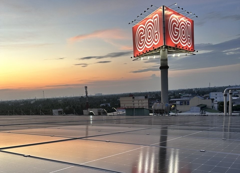 Central Retail triển khai lắp đặt hệ thống pin năng lượng mặt trời tại trung tâm thương mại GO! Ảnh:&nbsp;Central Retail.