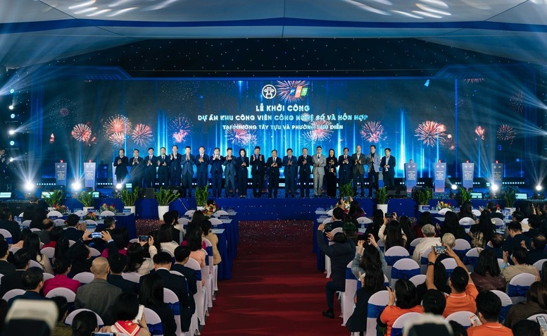 Khởi công dự án Khu Công viên Công nghệ số và hỗn hợp tại hai phường Tây Tựu và Phú Diễn.