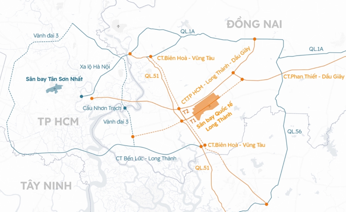 Nhiều tuyến đường tại phía Đông TP.HCM cam kết hoàn thành trước khi sân bay Long Thành đưa vào khai thác. Ành:&nbsp;Nam Long.
