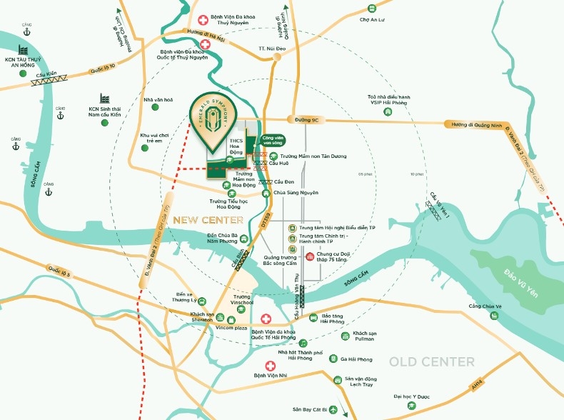 Emerald Symphony sở hữu vị trí kết nối giao thông chiến lược. Nguồn: DOJILAND.