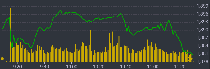 Các cổ phiếu lớn khiến VN-Index trượt dốc sáng nay.