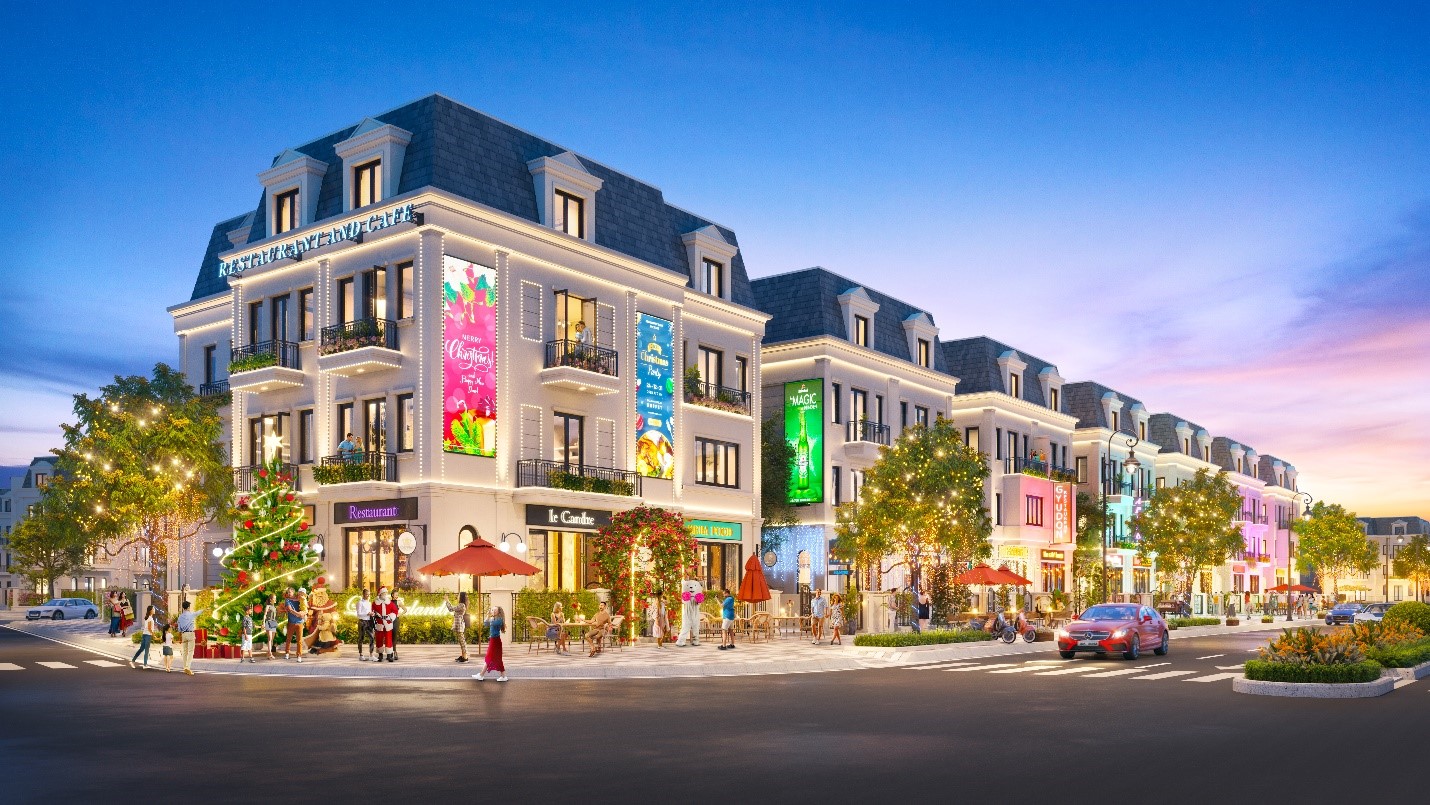 Tuyến phố thương mại tại Khu đô thị mới Dương Nội. Ảnh: Nam Cường.