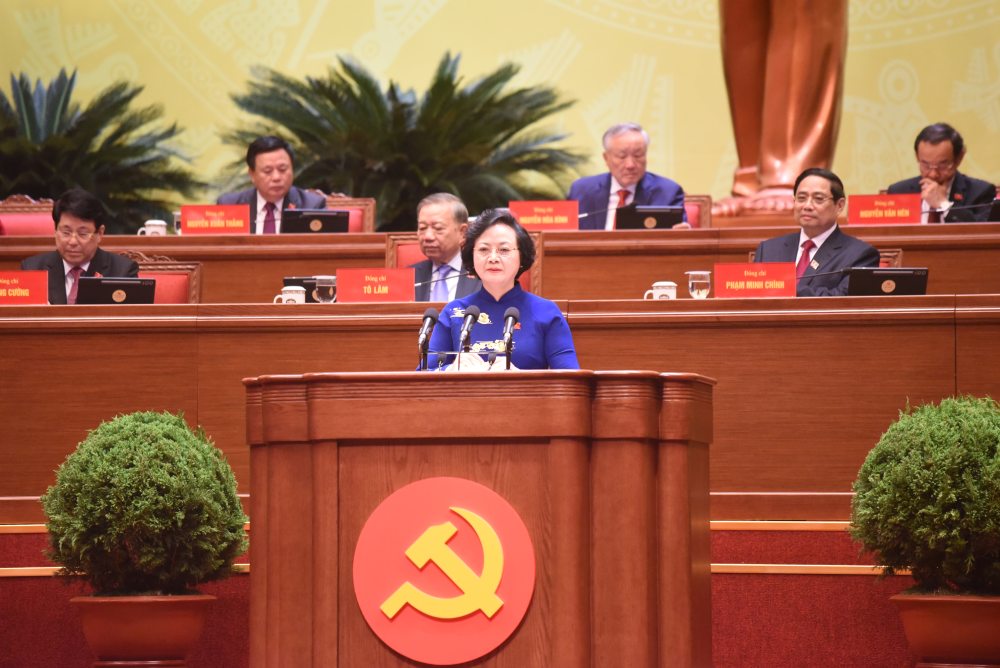 Phó Thủ tướng Chính phủ Phạm Thị Thanh Trà phát biểu tham luận. 