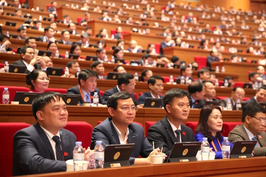 Các đại biểu tham dự Đại hội XIV, sáng 21-1. Ảnh: Lê Thoa