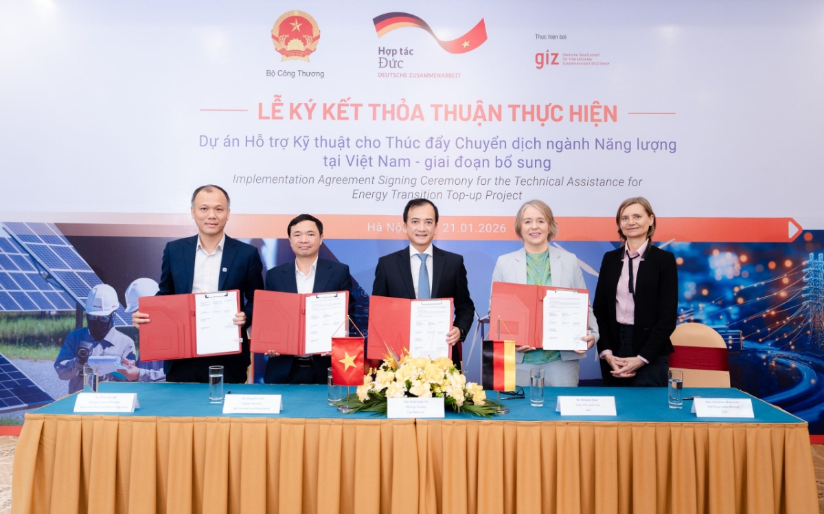 Bộ Công Thương và Tổ chức Hợp tác Quốc tế Đức (GIZ) đã chính thức ký kết thỏa thuận gia hạn và mở rộng phạm vi dự án TEV.