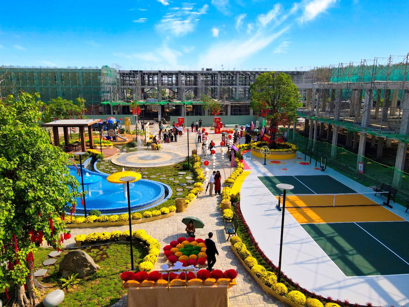 Công viên Trung tâm và mảng xanh 2.000 m² đã đưa vào hoạt động từ 18/1/2026. Nguồn ảnh: Lan Anh Avenue.