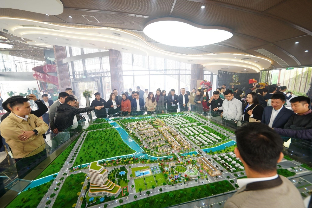 Sa bàn The Sensia tái hiện sống động bức tranh khu đô thị The Sensia.&nbsp;Nguồn ảnh:&nbsp;The Sensia.