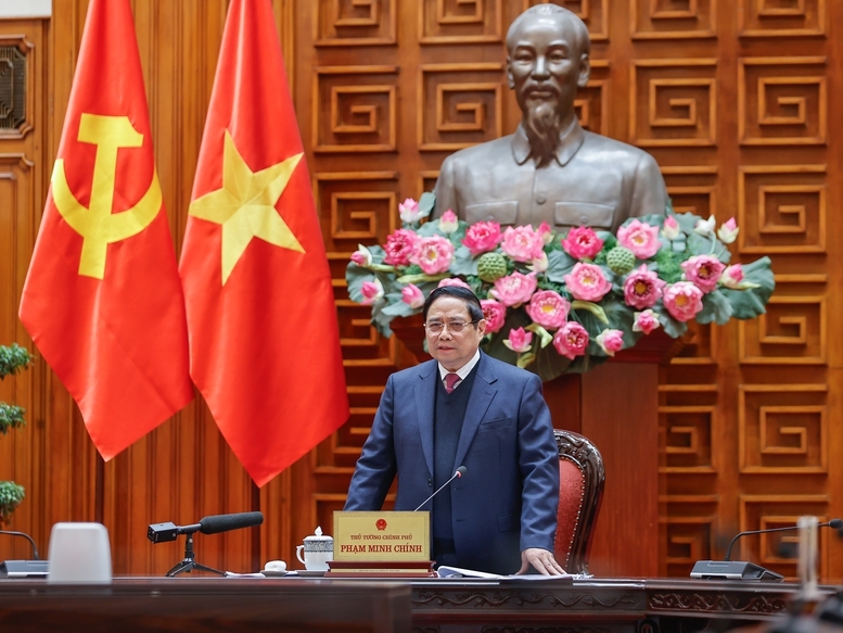 Thủ tướng Chính phủ Phạm Minh Chính, Trưởng Ban Chỉ đạo của Chính phủ về quản lý, điều hành kinh tế vĩ mô chủ trì Phiên họp thứ hai của Ban Chỉ đạo - Ảnh: VGP