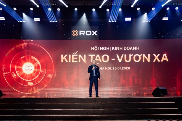 Tổng giám đốc Trần Xuân Quảng phát biểu tại Hội nghị. Ảnh: ROX Group.