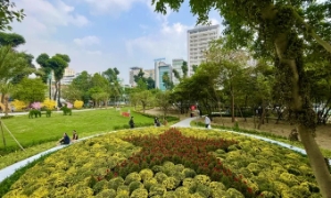 TP.HCM: Nhà thi đấu Phan Đình Phùng bỏ hoang đã trở thành công viên phục vụ người dân dịp Tết Bính Ngọ