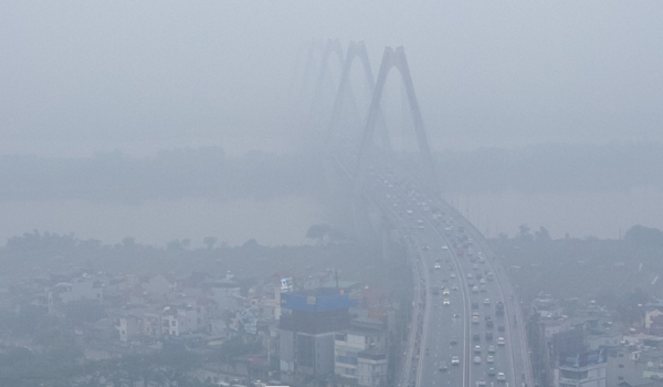 Không khí tại Hà Nội tái diễn ô nhiễm trong những ngày qua. Ảnh chụp sáng 25/1/2026. Ảnh Đức Nguyễn