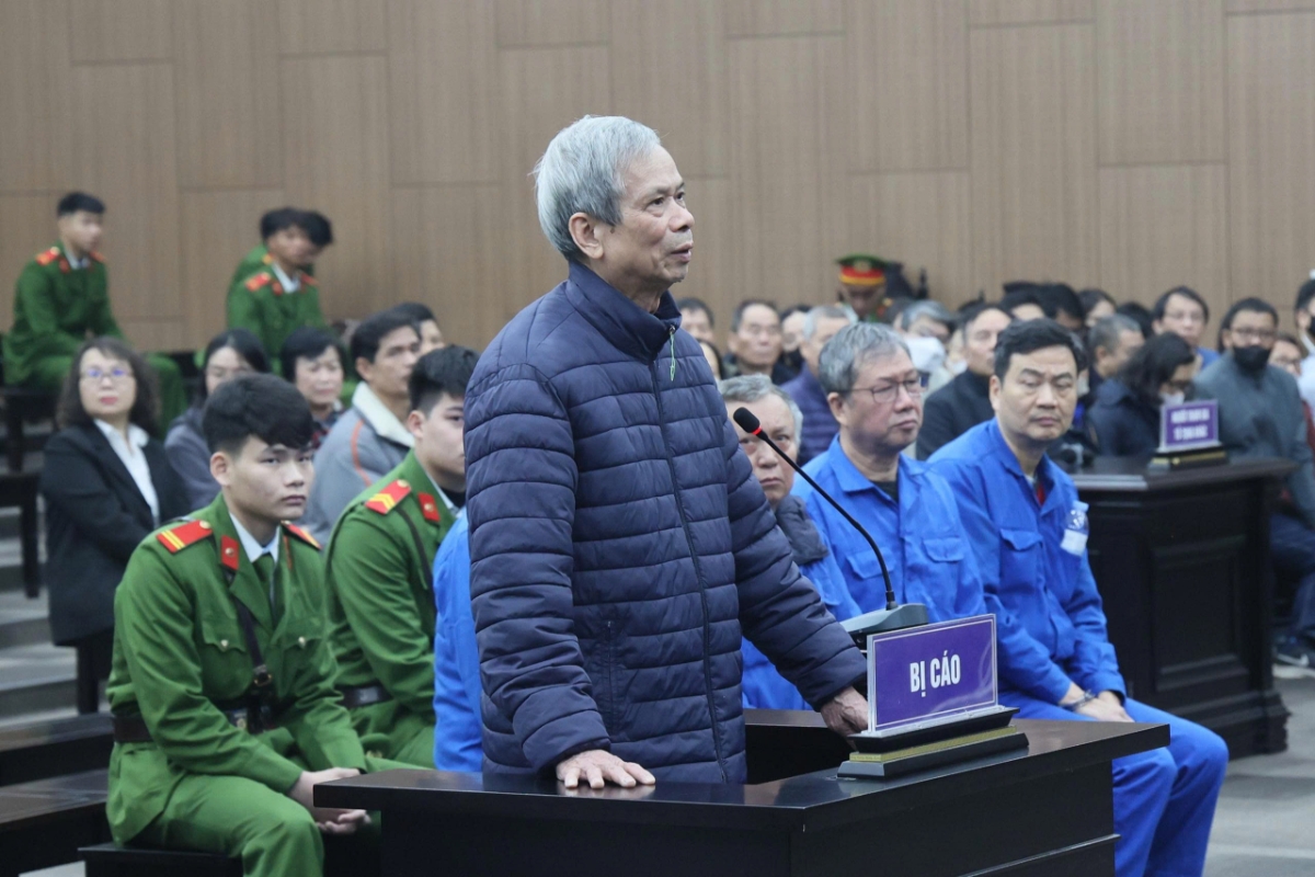 Các bị cáo tại tòa.