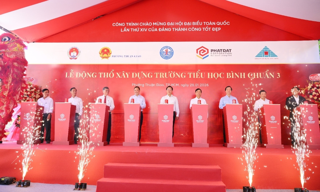 Phát Đạt tài trợ 145 tỷ đồng xây dựng Trường Tiểu học Bình Chuẩn 3 tại TP.HCM