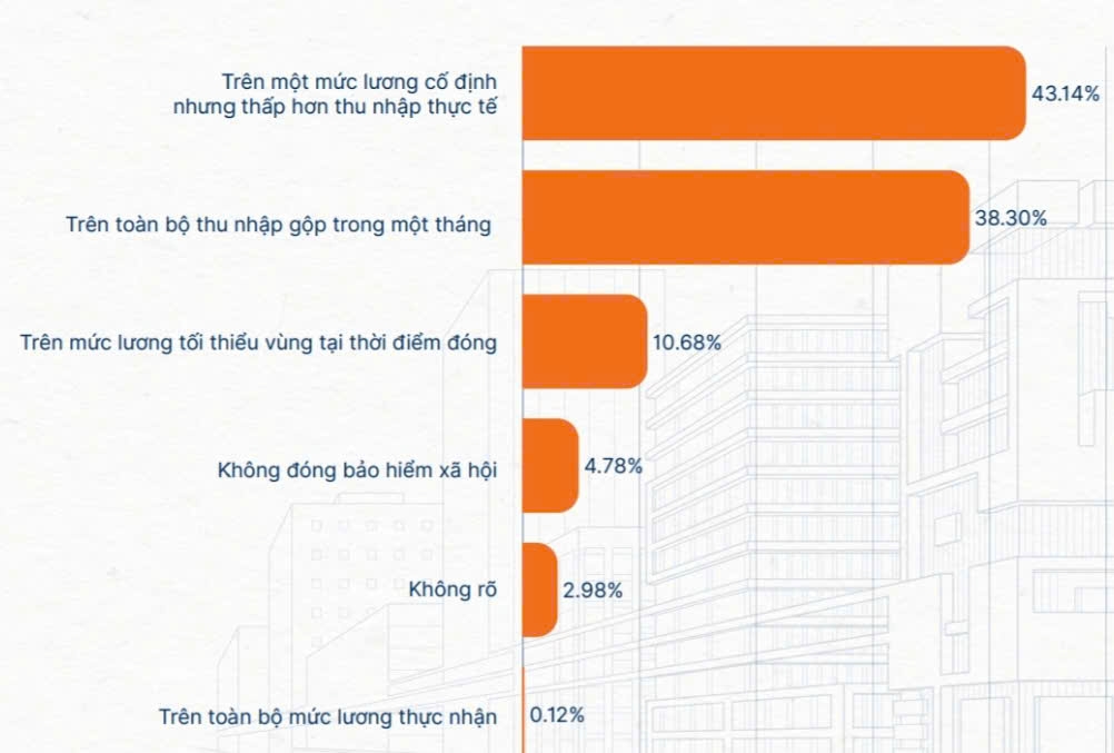 Cơ cấu mức lương đóng bảo hiểm xã hội của người lao động Việt Nam trong năm 2025. Ảnh chụp màn hình.