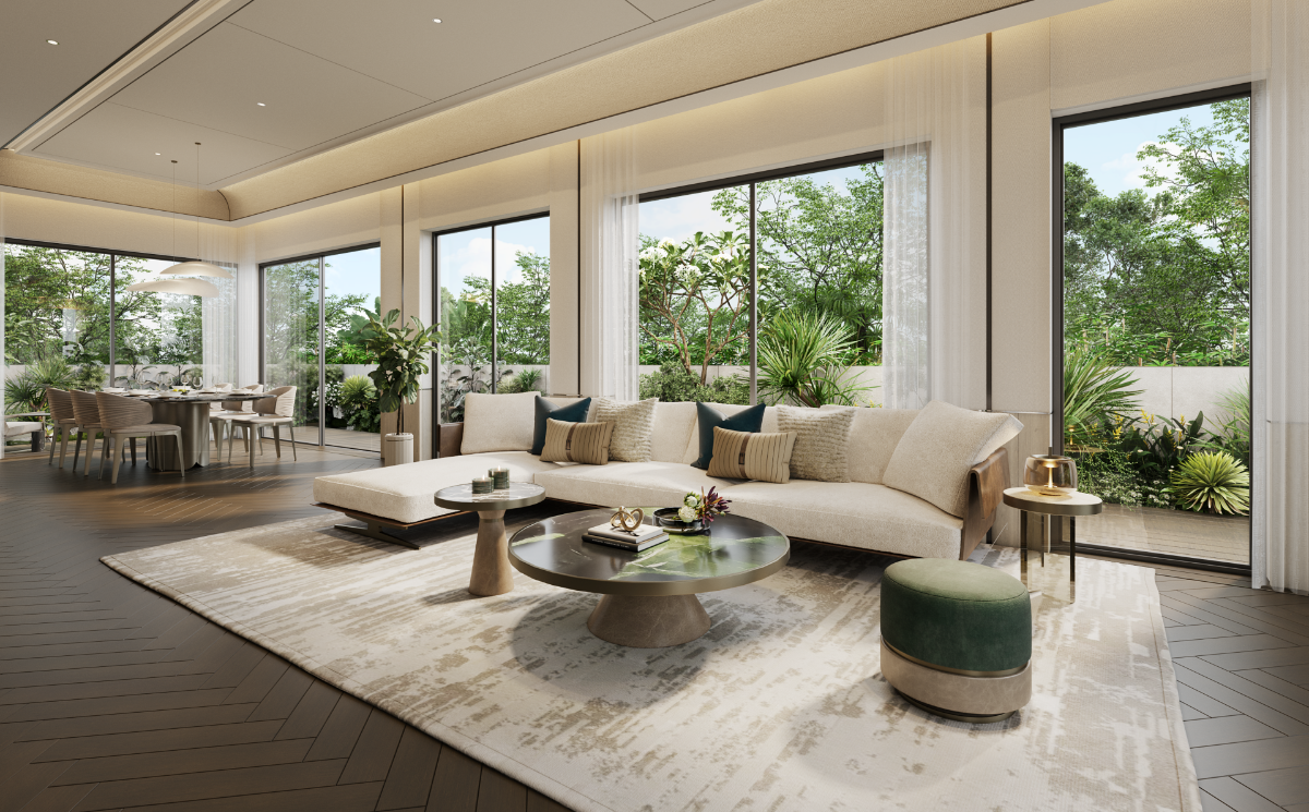 Không gian sinh hoạt chung – nơi gia đình quây quần trong những khoảnh khắc thường ngày. Ảnh: SOLA.